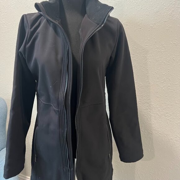 Lucy Waterproof lined Zip Coat Stretchy Tech Black, Size M - Picture 1 of 4